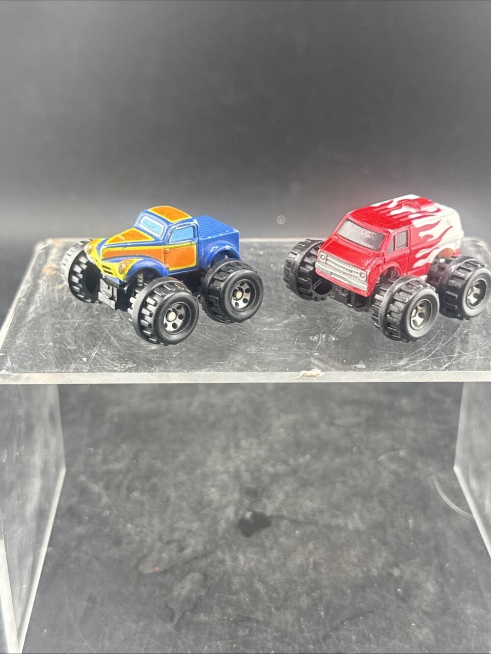 Vintage Micro Machines Super 4x4 Monster Trucks Lot Galoob 1987 Chevy Van Willys
